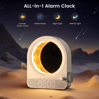Sunrise Alarm Clock, White Noise Machine, Wood Grain