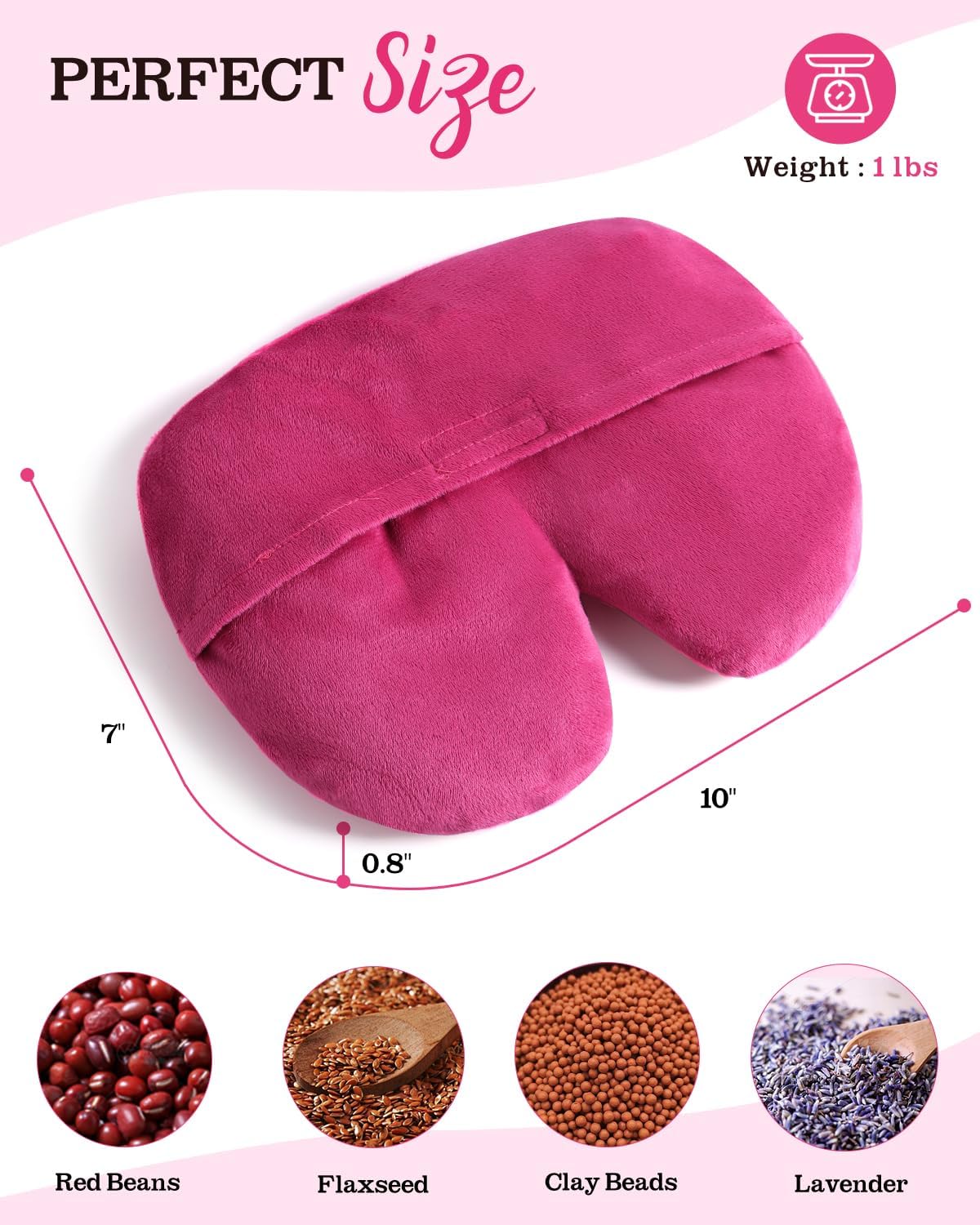 Weighted Sinus Mask, Warm Cold Compress Eye Mask for Dry Eyes, Migraine, Sinus Pressure Relief, Stress, Eye Pillow Microwavable Face Heating Pad for Puffy Eyes, Self-Care Gifts for Women (8x7 Inch)