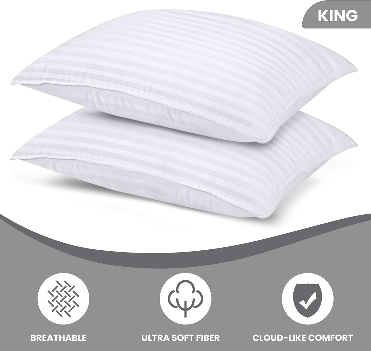 Utopia Bedding Hotel Bed Pillows for Sleeping, Pillows Queen Size Set of 2