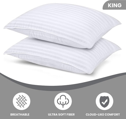 Utopia Bedding Hotel Bed Pillows for Sleeping, Pillows Queen Size Set of 2