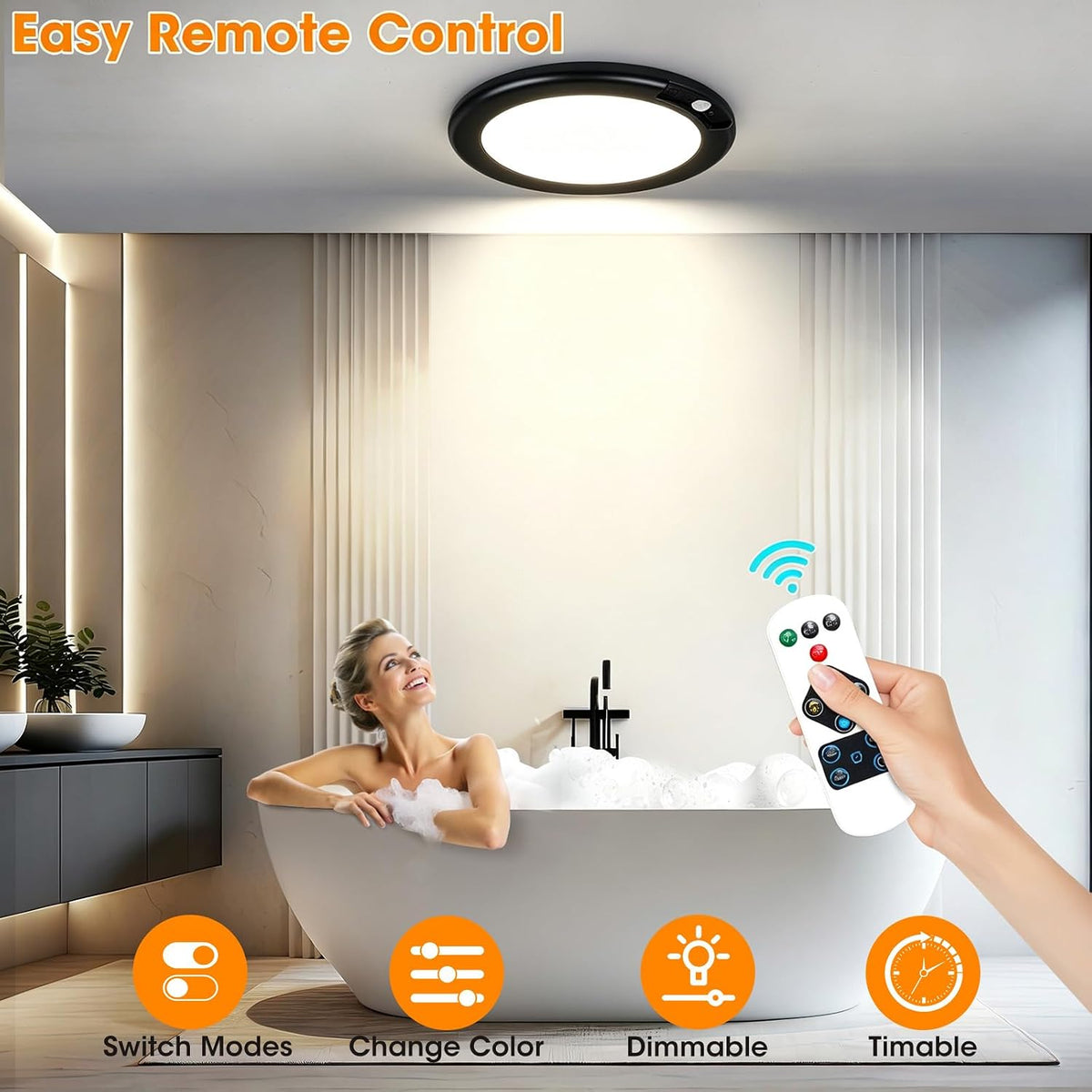 Gotopceed Rechargeable Motion Sensor Ceiling Light, Wireless Closet Light