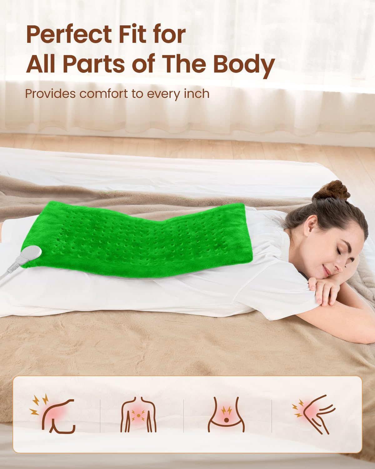 RENPHO Electric Heating Pad for Back with 10 Heat Levels