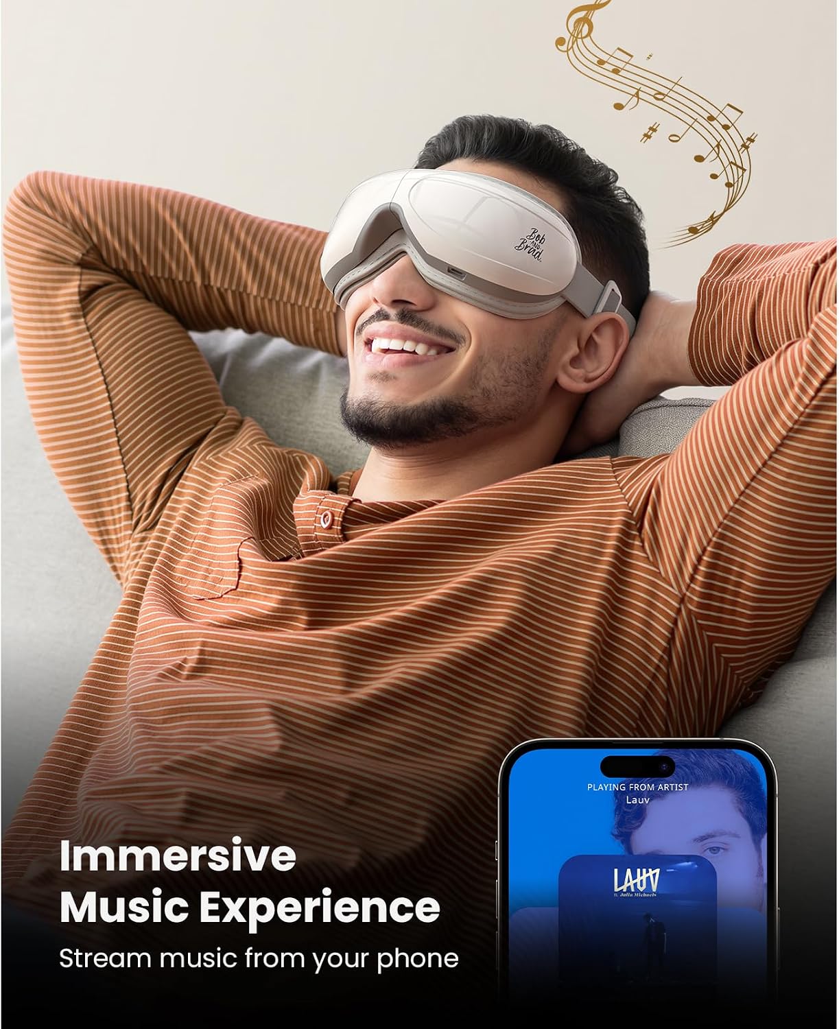 BOB AND BRAD Eye Massager with Heat and Cooling, FSA Eligible HSA Birthday Gifts for Women Men, Heated Eye Massager for Migraine, Heated Eye Mask for Dry Eye Head Tension and Stress Relief