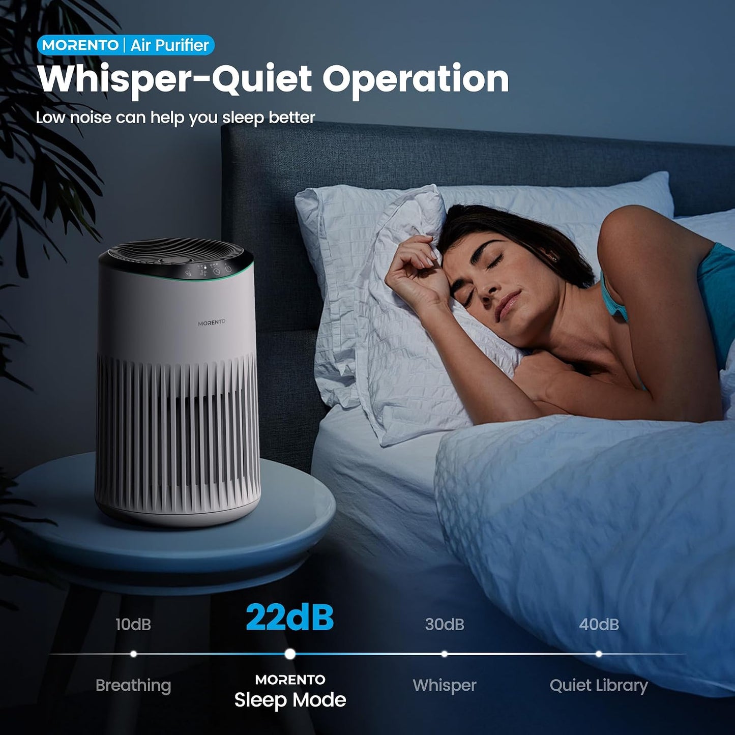 Air Purifiers for Bedroom Home for Smoke Pet Dander Odors 2 Pack Ivory