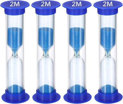 Sand Timer for Kids Set of 3 Small Colorful Hourglass Acrylic Covered Clock 1Min 2Min 5Min for Classroom, Home & Kids Room