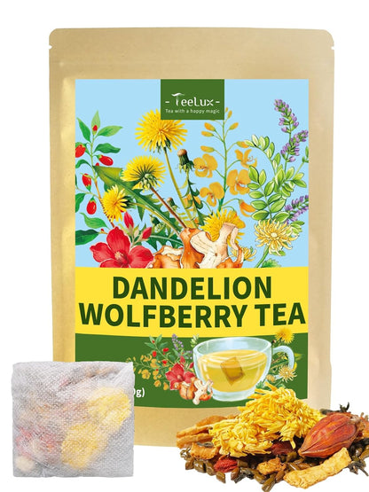 TeeLux Chamomile Tea Bags, 1.5g/bag, Pure Natural Chamomile Flowers Herbal Tea, Caffeine Free, 100 Count