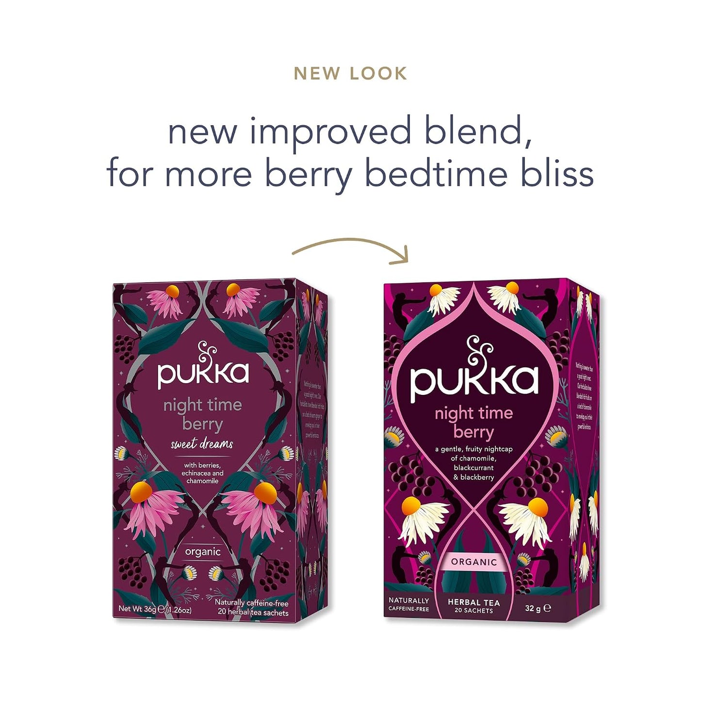 Pukka Night Time Berry Organic Herbal Tea, 80 Bags (20ct - Pack of 4)