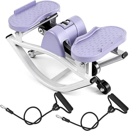 Rock Fitness Stepper for Exercise at Home, Motion Stair Stepper with Resistance Bands for Full Body Workout, Aerobic Workout Machine Fitness Equipment