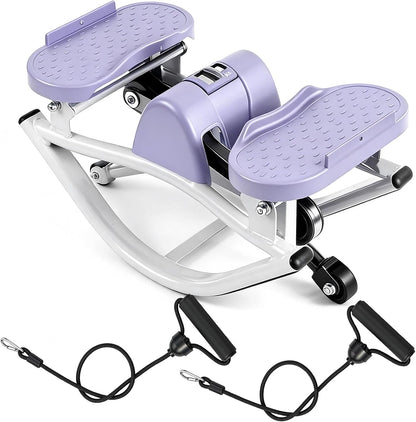 Rock Fitness Stepper for Exercise at Home, Motion Stair Stepper with Resistance Bands for Full Body Workout, Aerobic Workout Machine Fitness Equipment