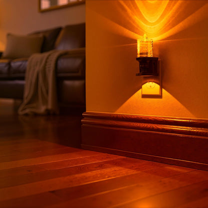 Briignite Flameless Candle Night Light, 2 Pack, Night Lights Plug into Wall, Candle Nightlight with Light Sensor, 0-100LM Dimmable LED Night Light Plug in, 1800K Amber Nightlight for Hallway Bathroom