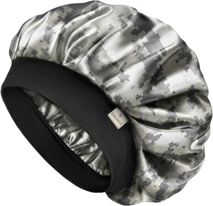 YANIBEST Silk Bonnet for Men Women Hair Bonnet for Sleeping Double Layer Satin Bonnet for Natural Curly Hair Unisex Sleep Cap