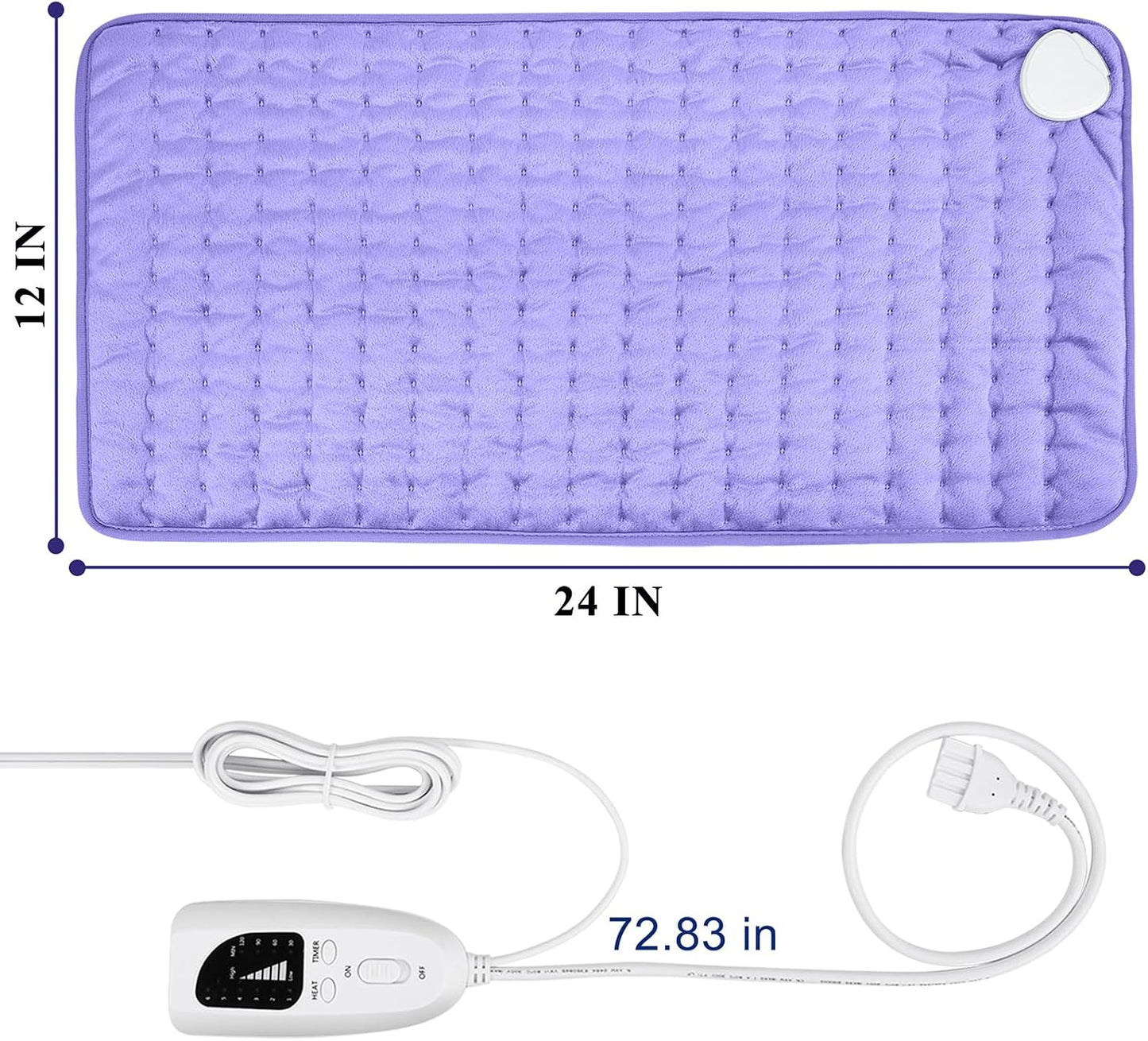 Electric Heating pad for Back Neck Shoulder Knee Arms Legs- Electric Heat Pads with 6 Heat Settings & Auto Shut Off Heat Heating Pad for Birthday Mother Father Girl Men Women
