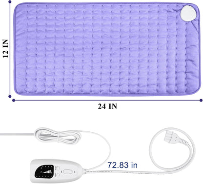 Electric Heating pad for Back Neck Shoulder Knee Arms Legs- Electric Heat Pads with 6 Heat Settings & Auto Shut Off Heat Heating Pad for Birthday Mother Father Girl Men Women