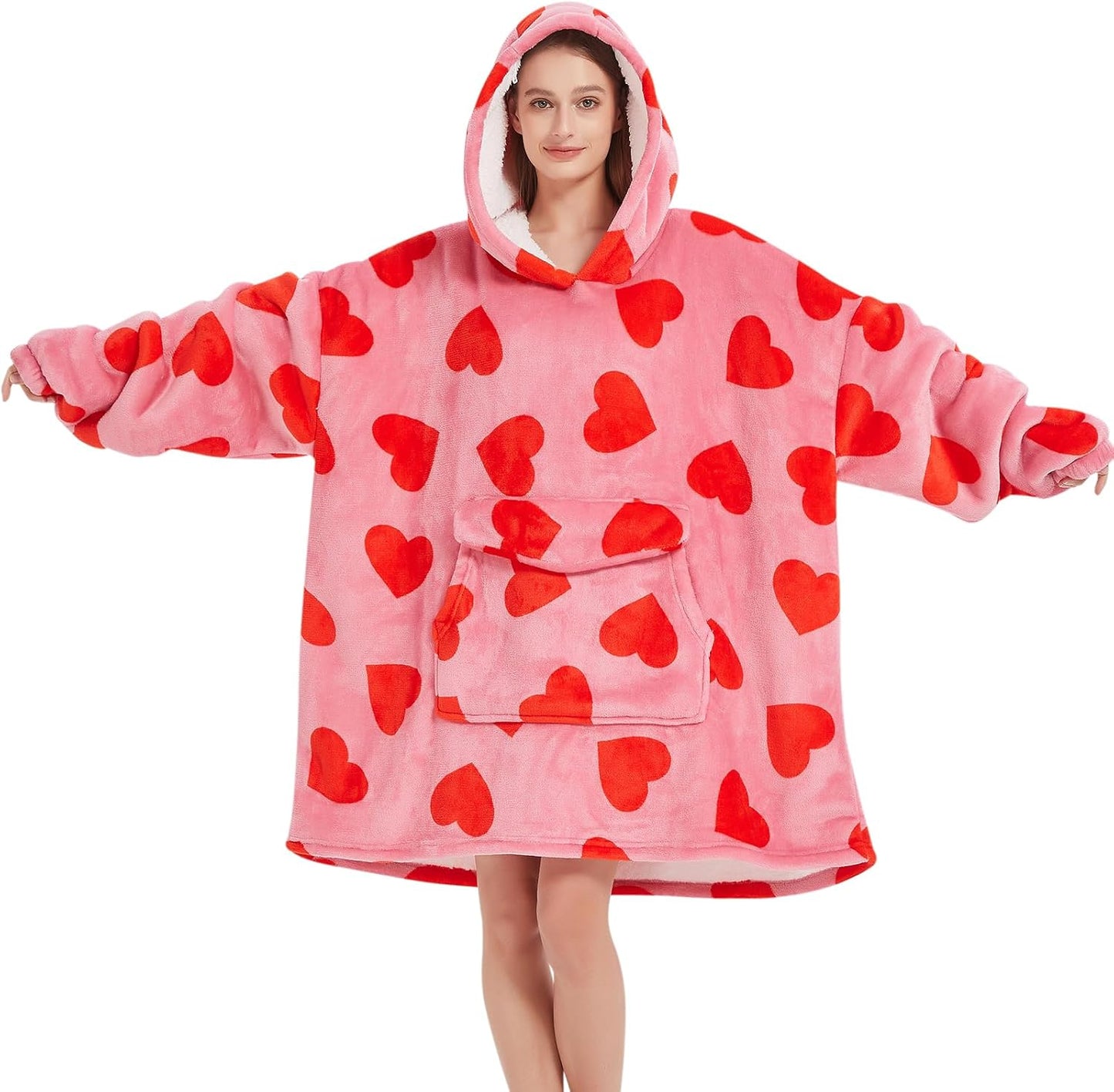 Fiosnow Sun and Moon Blanket Hoodies for Women and Men Adult Oversize Wearable Blanket Hoodies for Soft and Warm