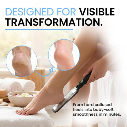 Colossal Foot rasp Foot File and Callus Remover. Best Foot Care Pedicure Metal Surface Tool to Remove Hard Skin. Can be Used on Both Wet and Dry feet, High Grade Stainless Steel File