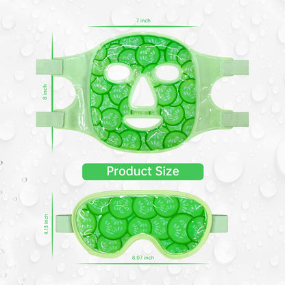 ZNÖCUETÖD Cold Face Ice Mask Facial Ice Pack, Hot Cold Compress for Face
