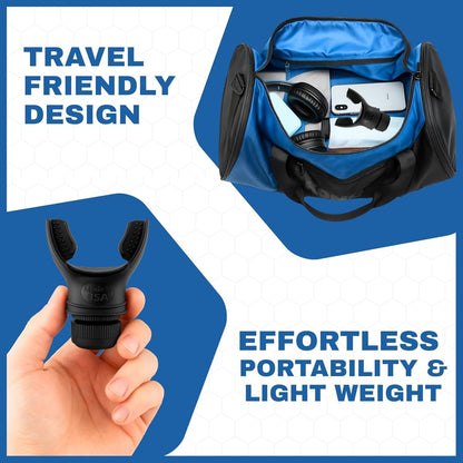 Compact Breathing Exercise Device for Lungs Made in USA Respiratory Lung Exerciser Device with Adjustable Valve - Diaphragm & Core Trainer Device for Athletes o2 Portable Breathing Trainer