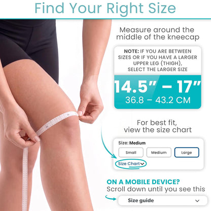 Vive Dual Patellar Tendon Support Strap - Knee Stability Brace for Men & Women, Patella Stabilizer Band for Pain Relief & Mobility, Meniscus, Tendonitis, Running, Arthritis, Injury Recovery (Medium)