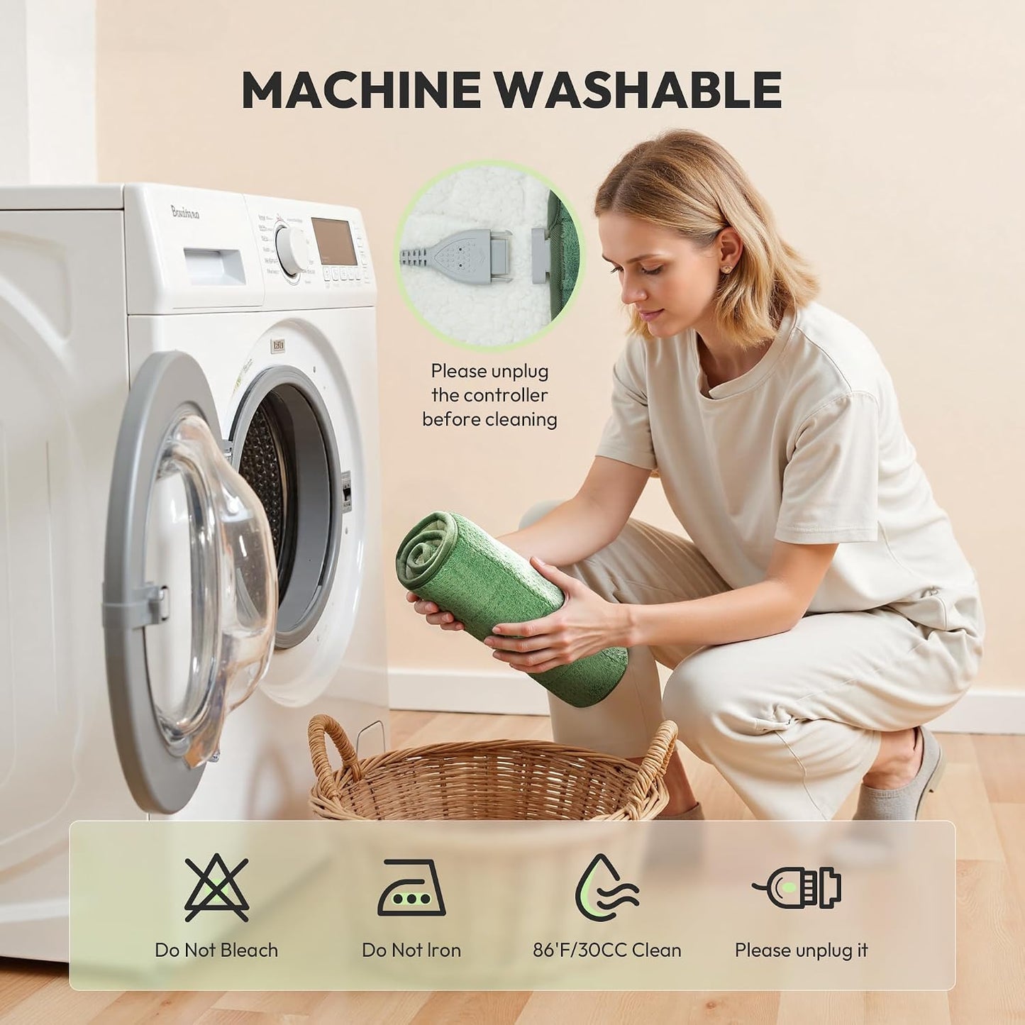 GOTCOZY Heating Pad 12"x24" for Back Pain Relief & Cramps(Rose)