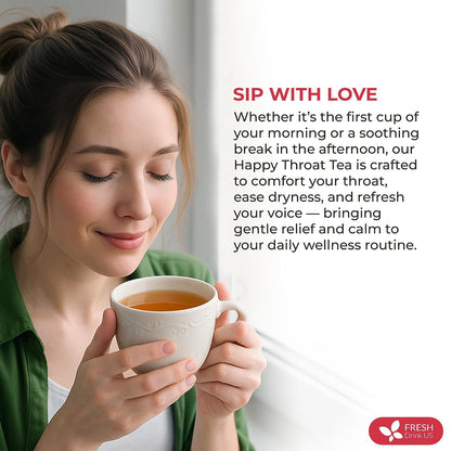 FreshDrinkUS, Premium Happy Throat Herbal Tea, 135 Count, Caffeine Free