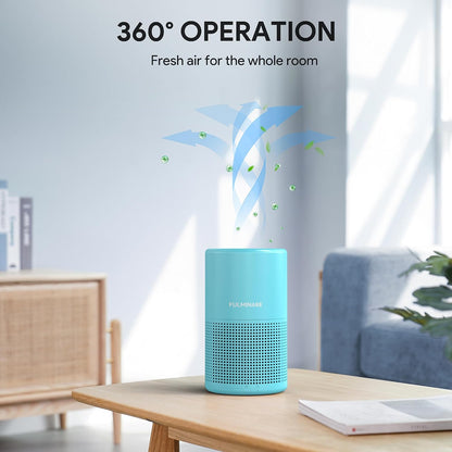 FULMINARE Air Purifiers for Home Bedroom H13 HEPA Air Purifier, 3 Speeds, Timer, 24dB, Small Mini Air Purifier with Night Light, Sage Green