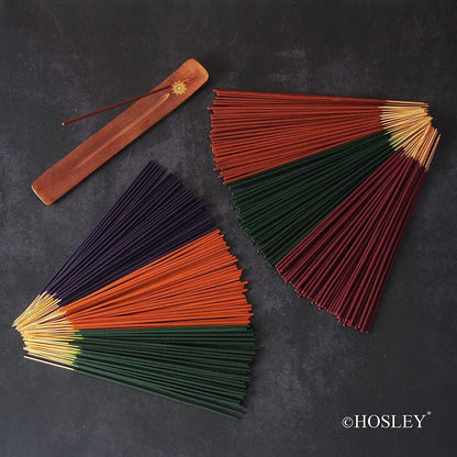 Hosley 320 Assorted Incense Sticks with Holder Eucalyptus, Fresh Bamboo, Lavender, Myrrh, Lavender Chamomile, Vanilla, Citrus, Dragon Blood Idea for Home, Wedding, Spa, Meditation & Aromatherapy