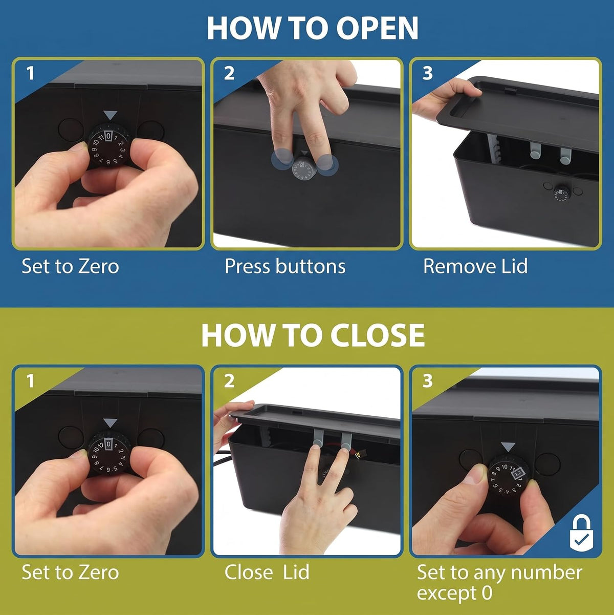 Power Strip Cover Box - Effectively Baby Proofs Power Strip with Patented Dual Lock. Convenient Side Openings for Cords & Cables. Protects Small Hands & Fingers