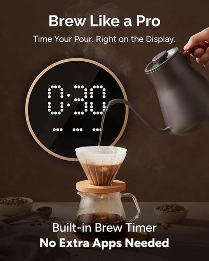 INTASTING Gooseneck Electric Kettle with ±1℉ Temperature Control 0.9 Liter