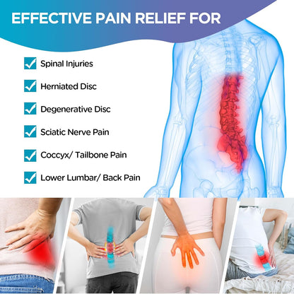Comfytemp Ice Pack for Back Pain Relief, 2 Pcs, Sciatica Ease Brace, Reusable Gel Lower Back Ice Wrap for Injuries, Hot Cold Compress for Lower Lumbar, Waist, Men Women After Surgery (Blue)