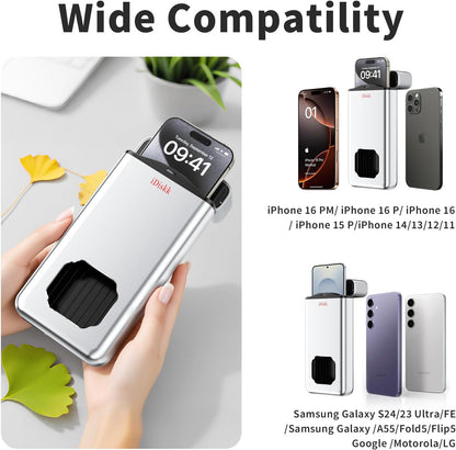 iDiskk Silver Metal Timed Phone Lock Box, Self-Control Timer Locker