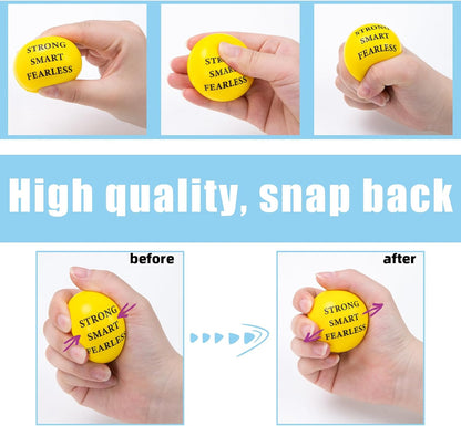 LOVESTOWN 18 PCS Motivational Stress Relief Balls, Squeeze Toys, 2 Inch