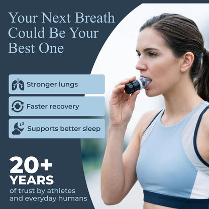 Expand-A-Lung | Breathing Exerciser Device for Lungs | Airflow Trainer Fitness | Cardio Expansion & Capacity | Sports Endurance | Dual-Way Inhale-Exhale Workout