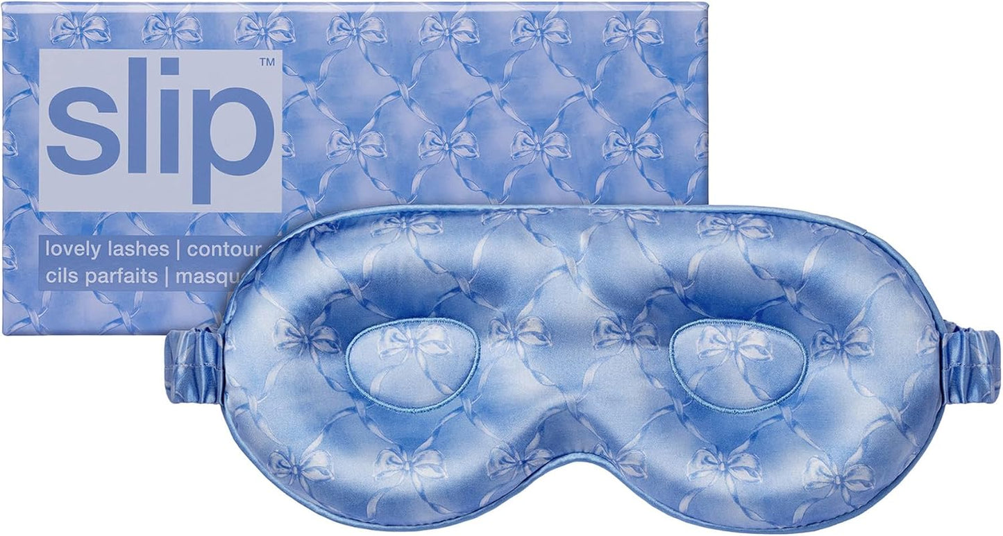 slip Contour Sleep Mask | 100% Pure Mulberry Silk, Ultra Soft | Contoured Design, Prevents Eye Pressure | Adjustable Strap, Ideal for Travel - Black