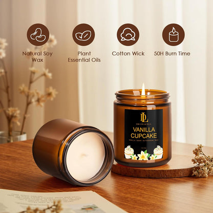 Scented Candles Set, 4 Pack Soy Candles for Home Scented, Candle Gifts for Women Men, 28oz 200 Hours Burn, Scents of Pineapple Cocktail/Coconut Vanilla/Pink Sands/Bahamian Breeze