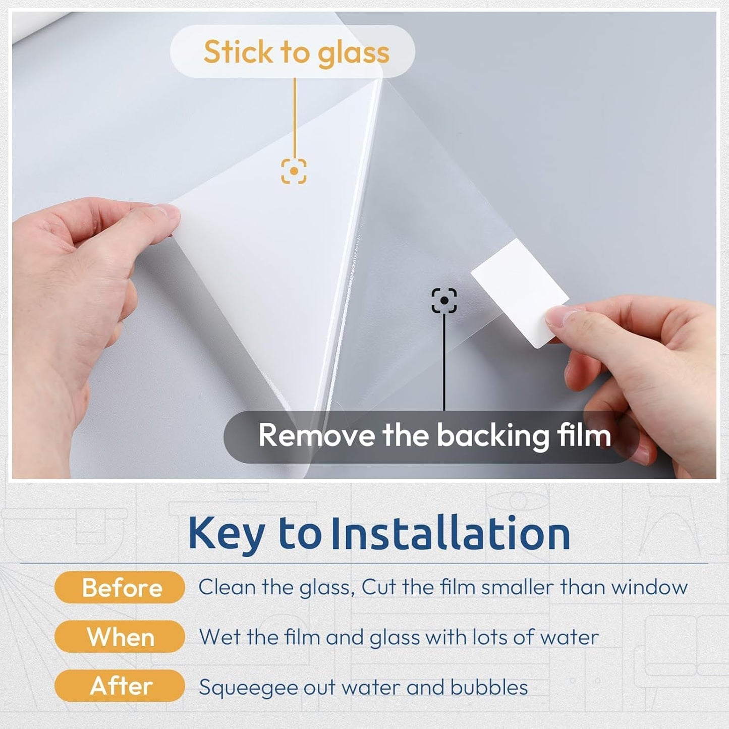rabbitgoo Blackout Window Film Room Darkening Light Blocking 17.5" x 78.7" | Removable Static Cling without Glue, Tint & Privacy Film for Window Inside, Day & Night Sleep for Home Garage Bedroom House