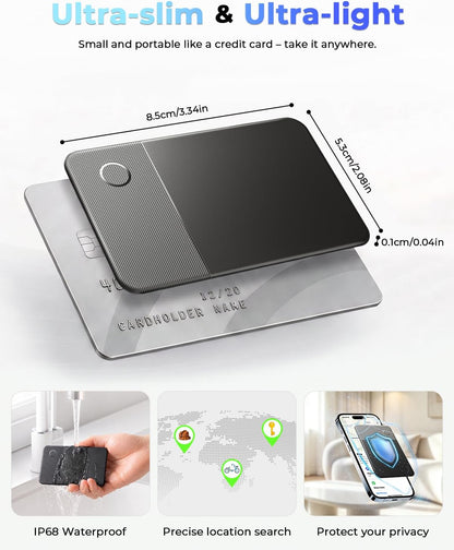 Wallet Tracker Card (iOS and Android),0.04in Ultra-Thin Smart Tracking Card