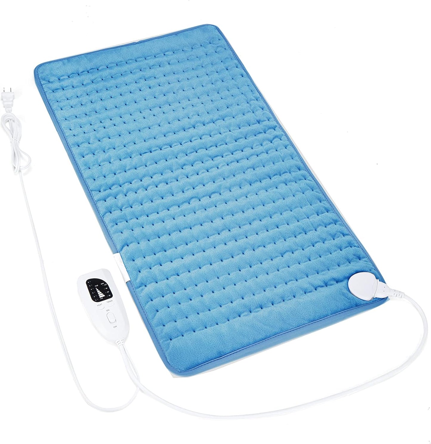 Heating Pad Electric Heat Pad, Hot Heated Pad,Multiple Temp and Timer Settings,Suitable for Shoulders, Neck, arms, Abdomen, Back, Legs, etc. (Silver Gray, 24"X12")