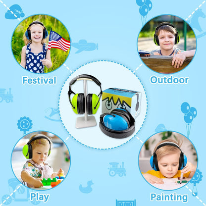 ZOHAN EM030 Kids Ear Protection, Noise Cancelling Headphones Ear Muffs for Autism Sensory, Safety Noise Reduction Hearing Protection for Monster Truck/Concerts/Fireworks/Air Shows