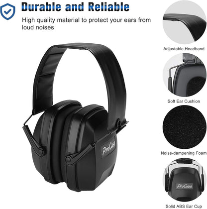 ProCase Extra Large SNR 37dB Noise Cancelling Headphones, Hearing Protection Ear Muffs for Noise Reduction NRR 35dB