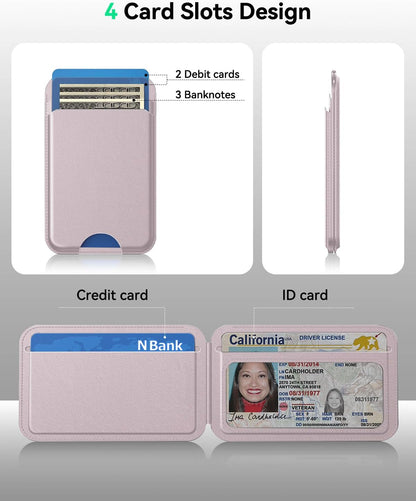 TWZKG for MagSafe Wallet, Works with Apple Find My,5 Card Holder with Stand