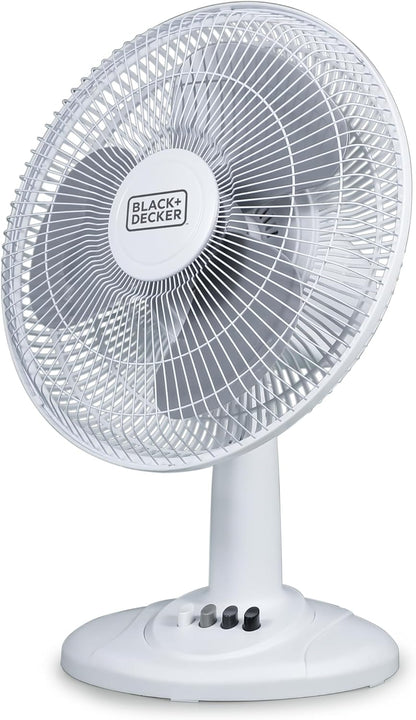 BLACK+DECKER 4" Convertible Cooling Fan, 3-Speed, Type-C USB, 2-Pack, Black