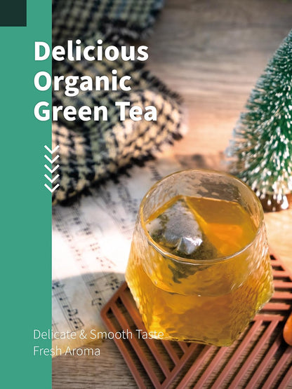 HYNTMYT Organic Green Tea Bags 120 Count, USDA Organic Tea, Antioxidants
