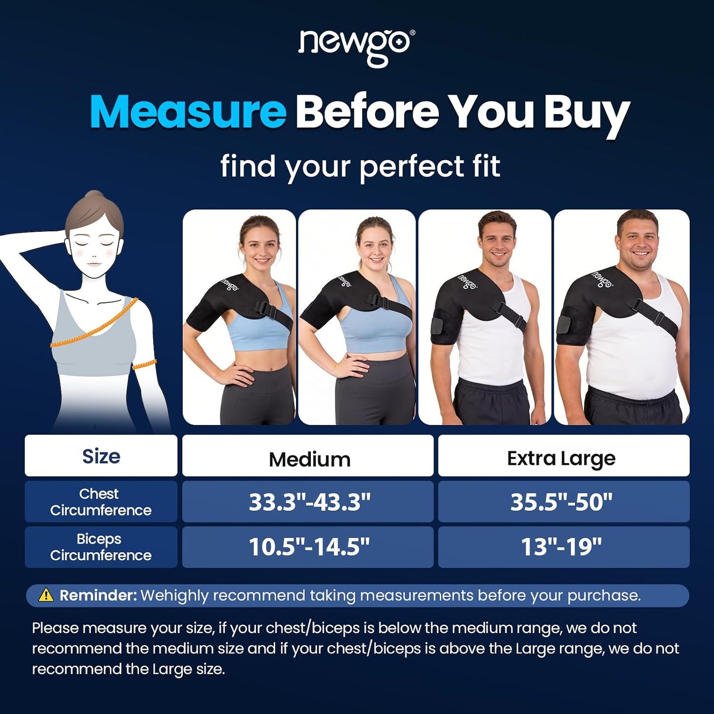 NEWGO Shoulder Ice Pack Rotator Cuff Cold Therapy, 45-Min Long-Lasting Ice Packs for Shoulder & Arm with Ice Grid Design, Flexible Cold Compression Wrap for Post-Surgery, Muscle Relaxation & Swelling