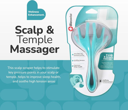 BioSwiss Claw Massage Roller, Handheld Muscle Massager with 5 Rotating Heads for Back, Legs, and Shoulder