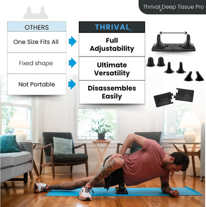 Thrival Arch Back Stretcher - Psoas Muscle Release Tool App for Hip Flexor, Back, Glute, Iliacus, and Neck - Spine Decompressor, Trigger Point, and Myofascial Release – Carbon Black