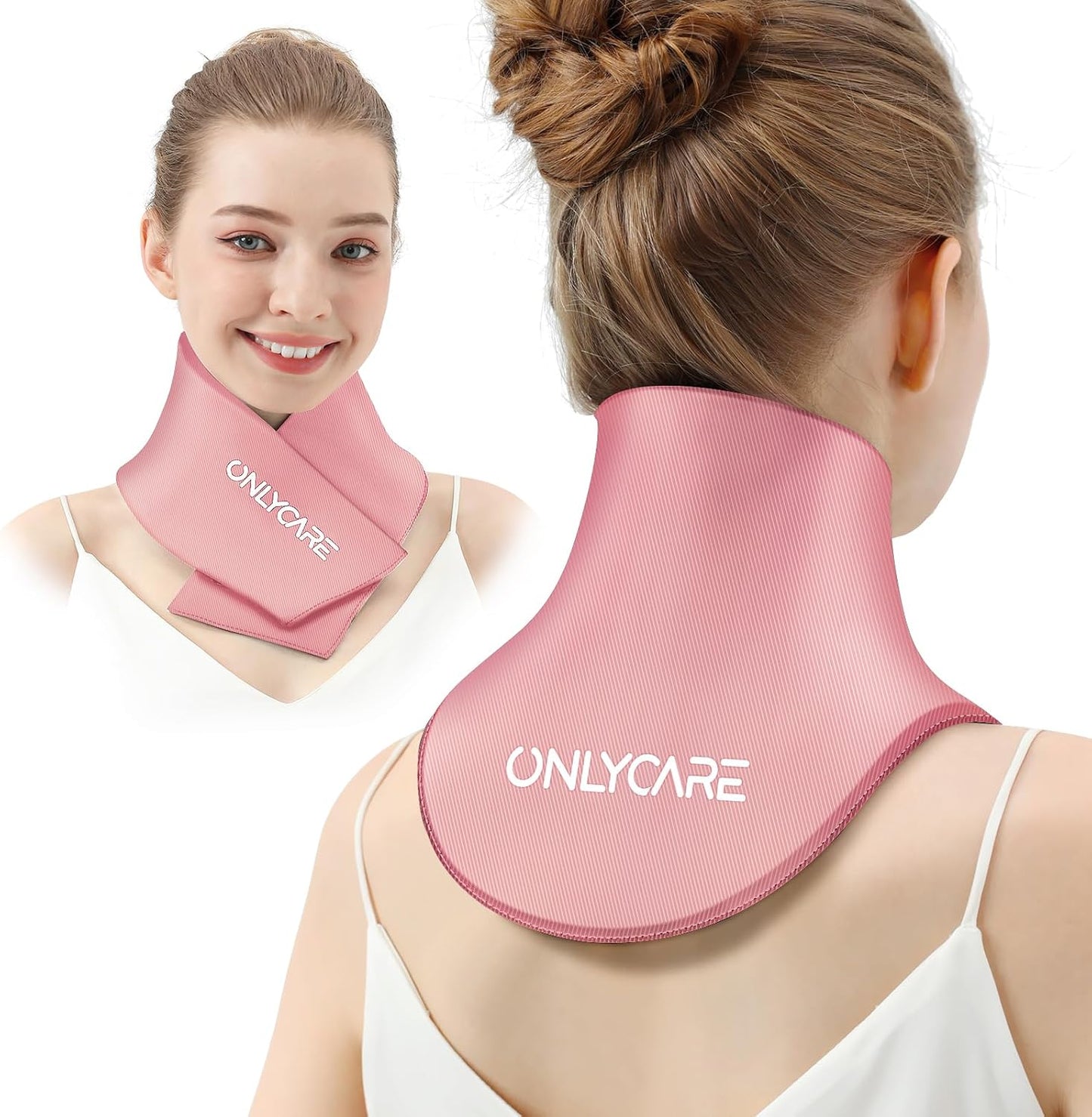 ONLYCARE Neck Ice Pack Wrap Gel - Upgraded Ice Packs for Neck Reusable, Hot and Cold Compress, Relief of Pain, Swelling, Sprains, Office Pressure