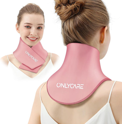 ONLYCARE Neck Ice Pack Wrap Gel - Upgraded Ice Packs for Neck Reusable, Hot and Cold Compress, Relief of Pain, Swelling, Sprains, Office Pressure