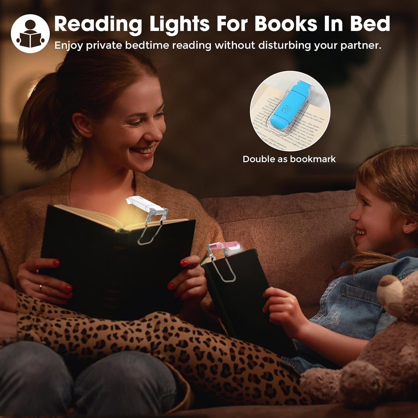 VZZNN 12 Pack Reading Light,Rechargeable Book Light for Reading in Bed,Clip-On Book Lights with 3 Color Temperature,Bulk Gifts for Book Lovers Kids Adults（White）