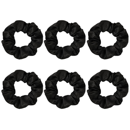 16 Pcs Scrunchies for Women - Black Satin Silk Scrunchies for Girls Hair Ties Elastics Bands Ponytail Holder Hair Accessories
