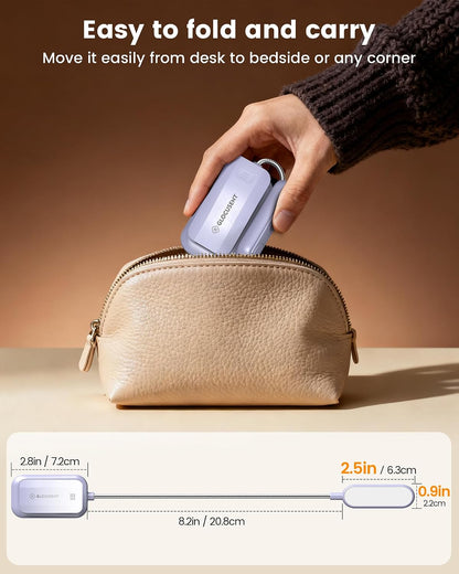 Glocusent 13 LED Reading Lights for Books in Bed, Eye-Caring Rechargeable Book Light 3 Amber Colors & Stepless Dimming, 120 Hrs Runtime, Travel Clip on Reading Lamp, Gifts for Book Lover Men Women Kid